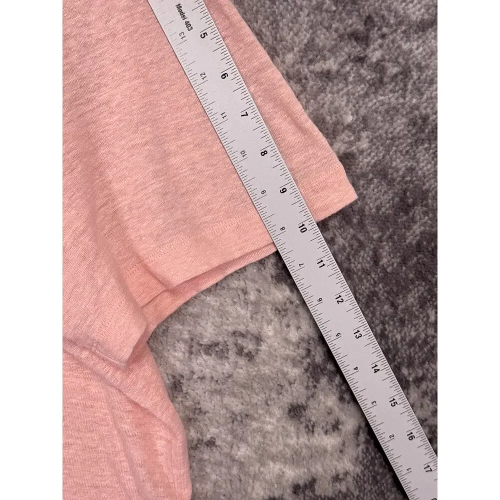 Banana Republic Polo Shirt XL Tall Mens Linen Jersey Knit Light Pink Resort
